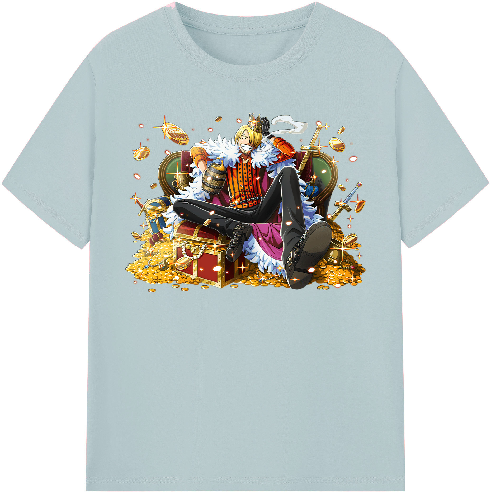 ワンピース サンジ ONE PIECE Sanji 綿100％半袖Tシャツ（フロントプリント）